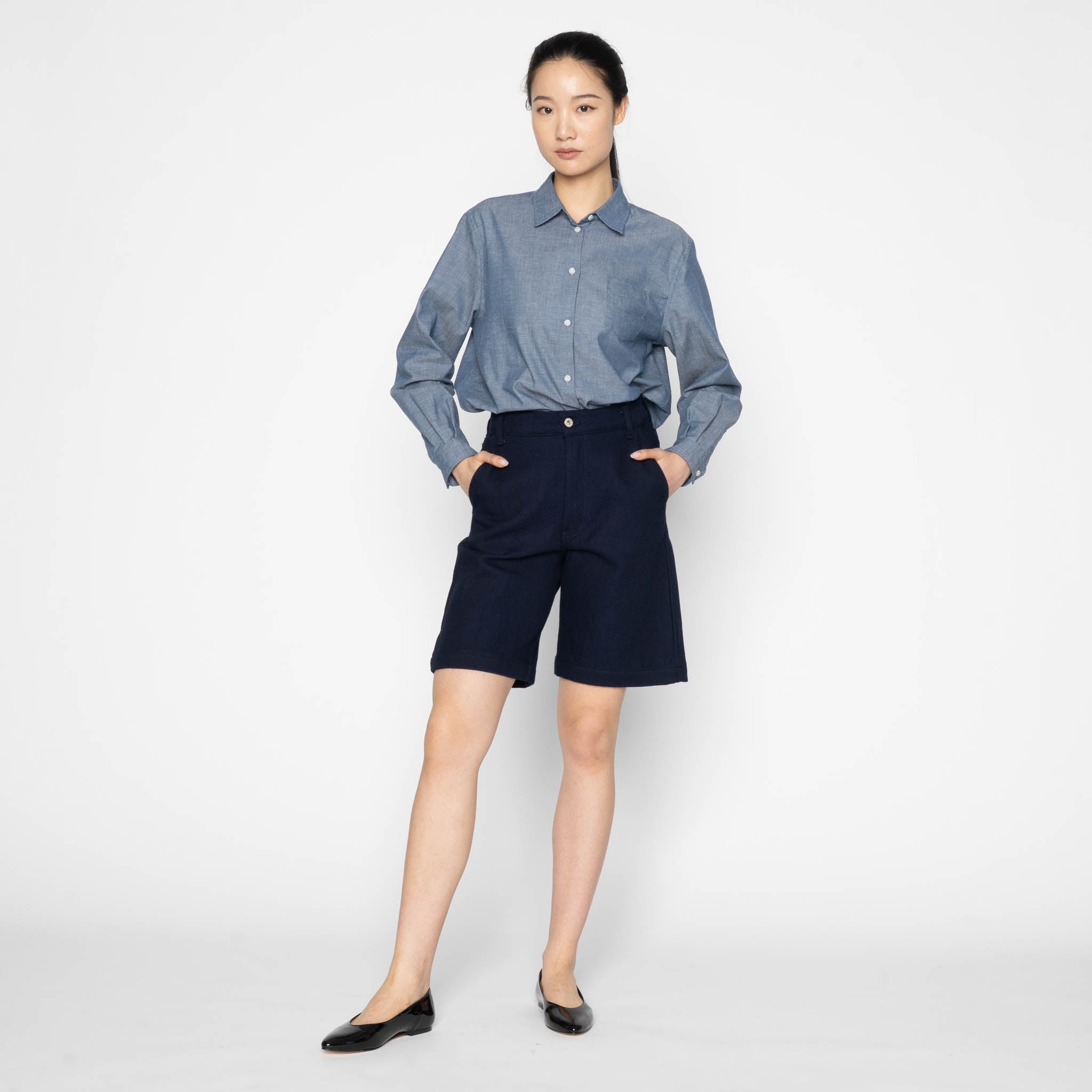 Andie Shorts - Maekake Dobby - Indigo by Naked & Famous Denim