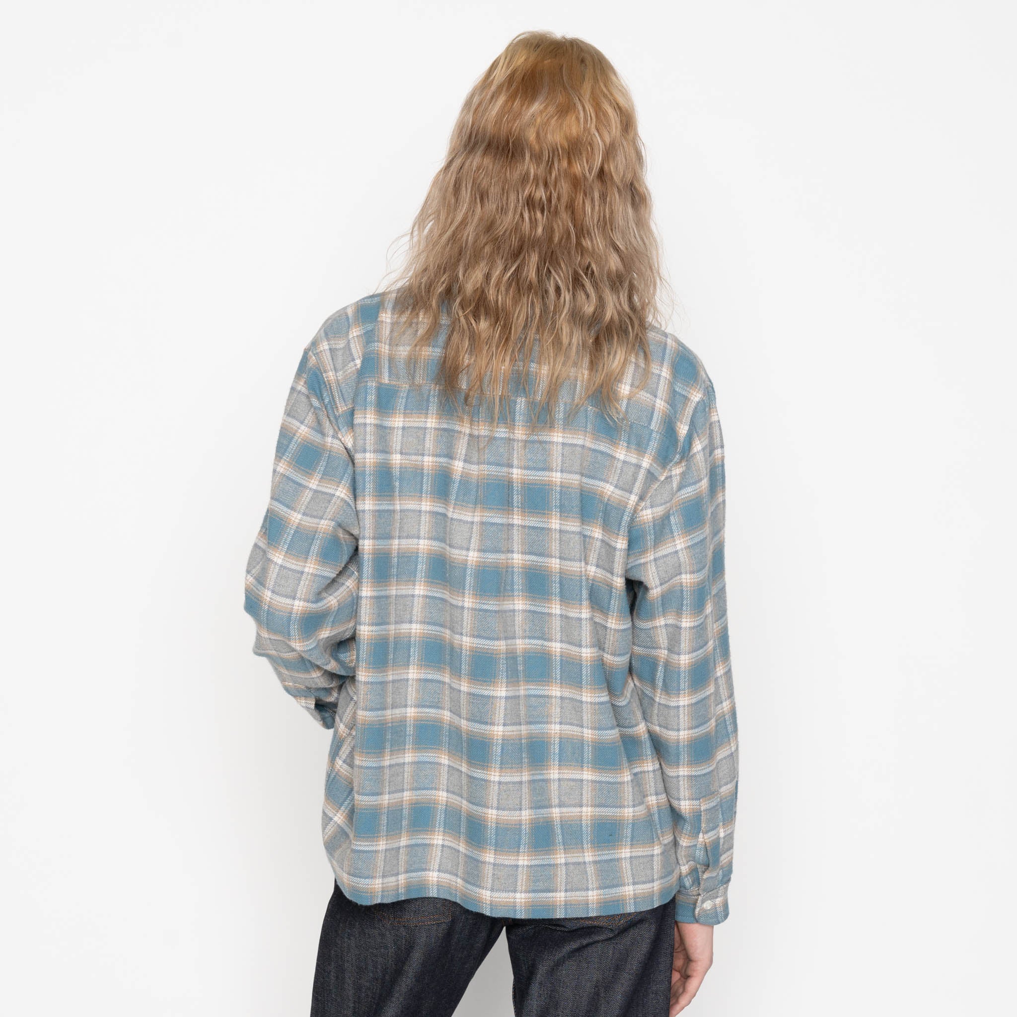 Judy - Soft Brushed Faded Flannel - Faded Blue