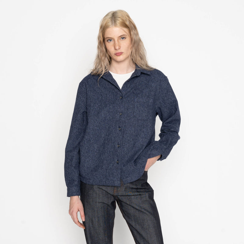 Judy - Herringbone Triple Twist - Indigo