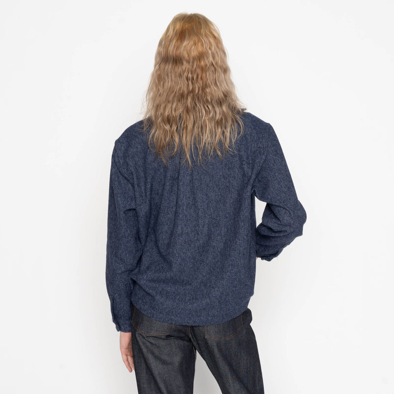 Judy - Herringbone Triple Twist - Indigo