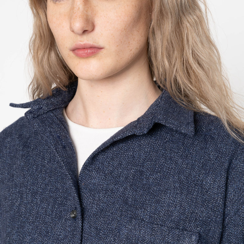 Judy - Herringbone Triple Twist - Indigo