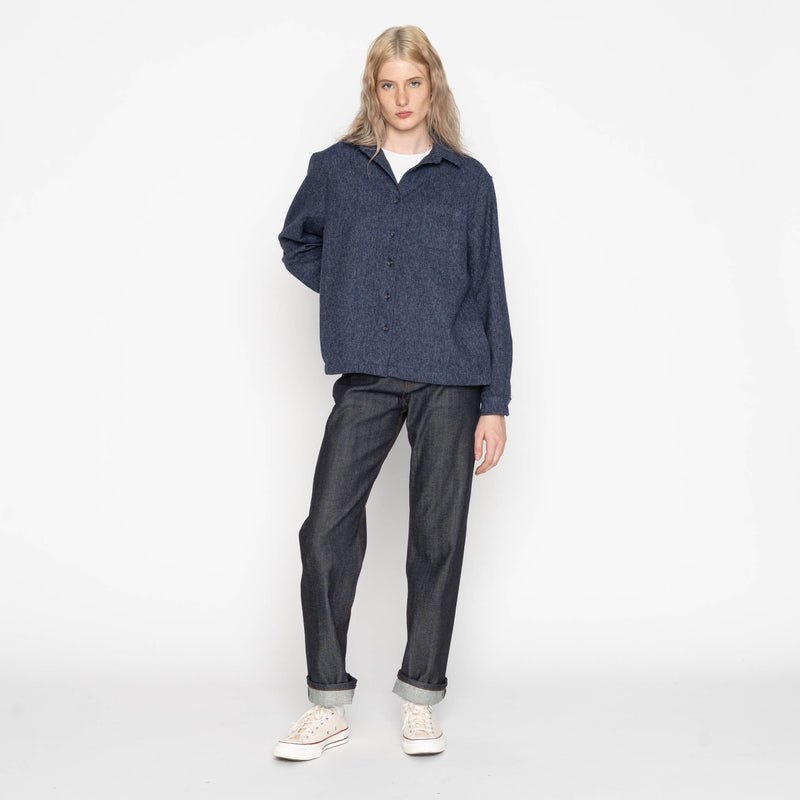 Judy - Herringbone Triple Twist - Indigo