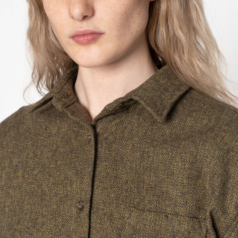 Judy Shirt - Herringbone Triple Twist - Forest
