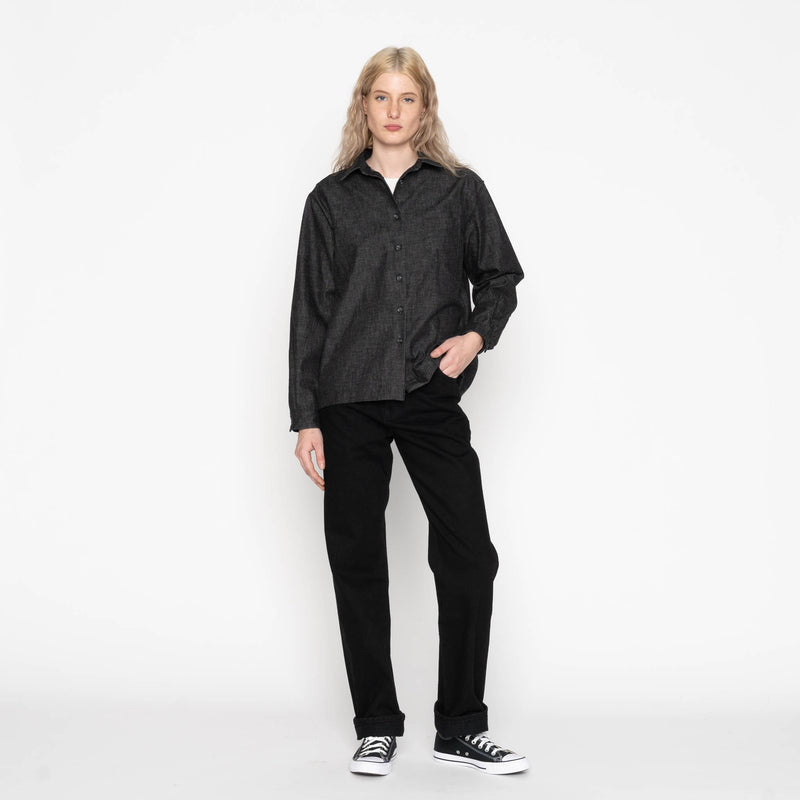 Judy  - Black Lightweight Denim - Black