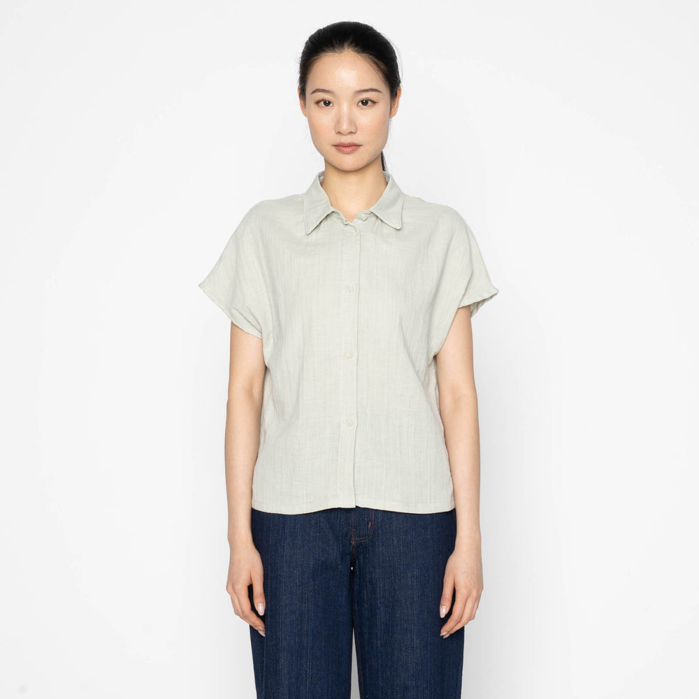 Billie Shirt - Double Weave Gauze - Mint by Naked & Famous Denim