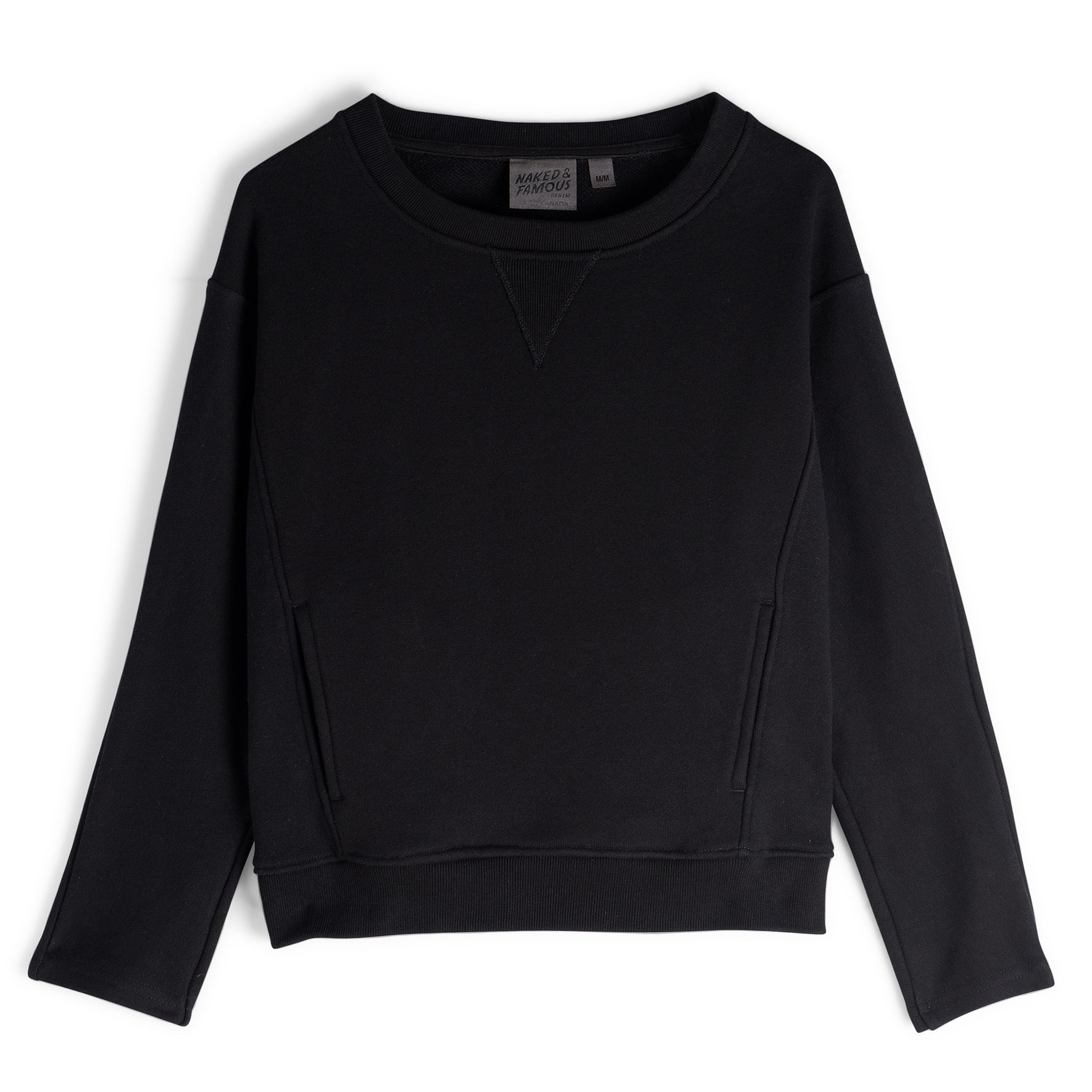 Women's - Smart Crew - Terry - Black by Naked & Famous Denim