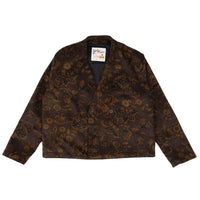 Collarless Jacket - Paisley Corduroy - Brown | Naked & Famous Denim