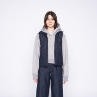 Quilted Vest - Slub Nep Rinsed - Indigo