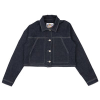 Cropped Denim Jacket - Slub Nep Stretch