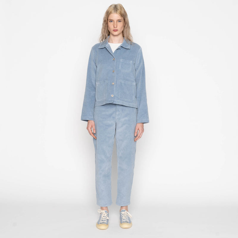 Gracie - Organic Faded Corduroy - Pale Indigo