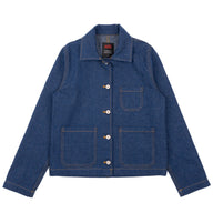 Gracie Jacket - 2x1 Dungaree Nep Denim - Mid Indigo by Naked & Famous Denim
