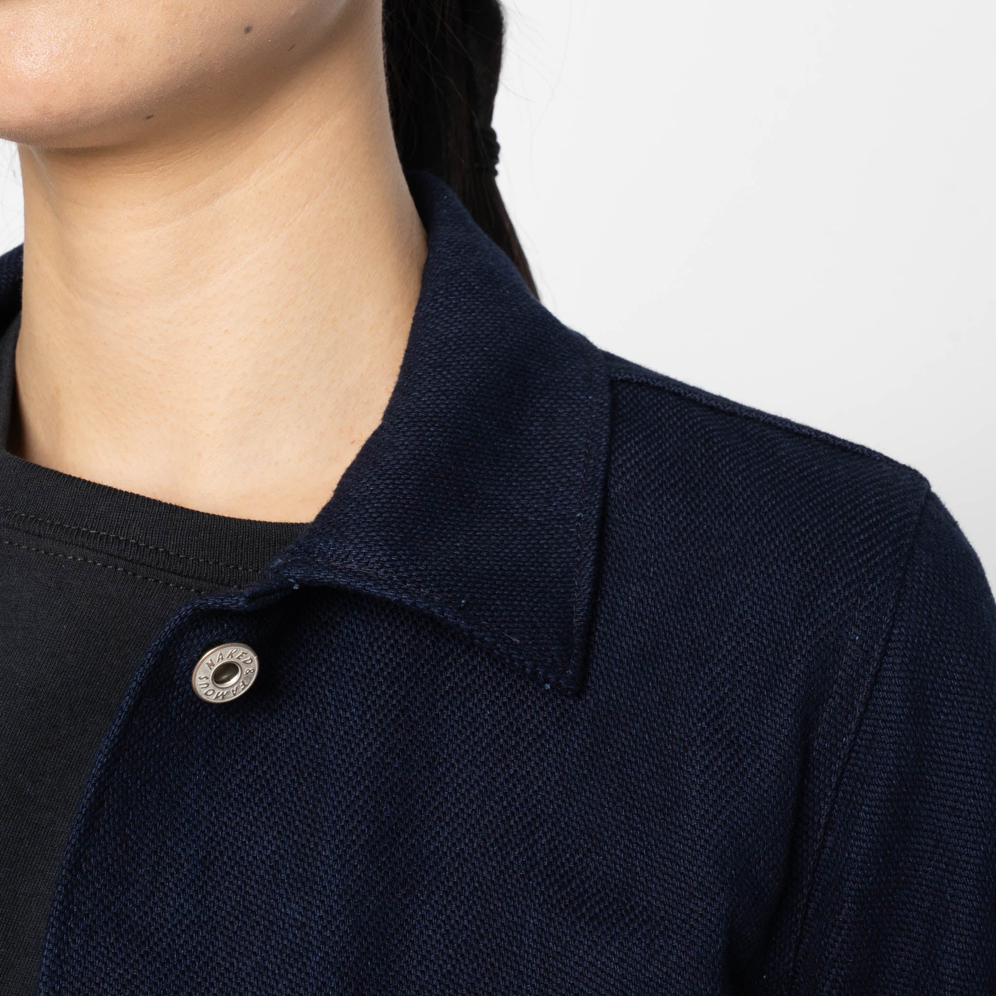 Gracie Jacket - Maekake Dobby - Indigo by Naked & Famous Denim