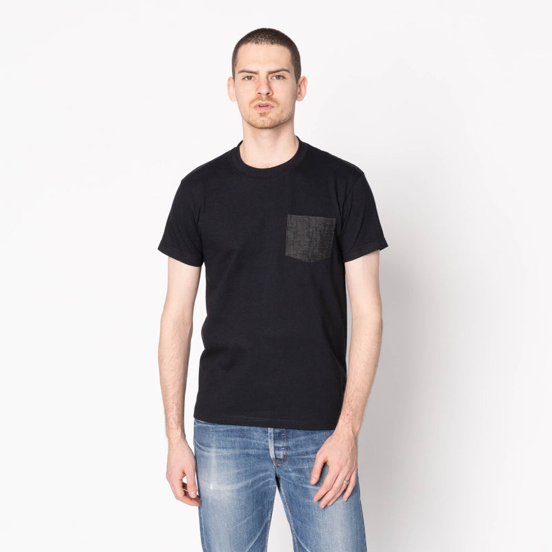 Pocket Tee - Black - Black Lightweight Denim - Black