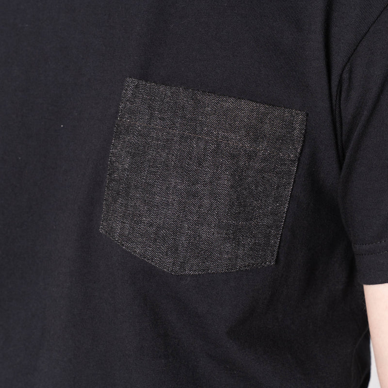 Pocket Tee - Black - Black Lightweight Denim - Black