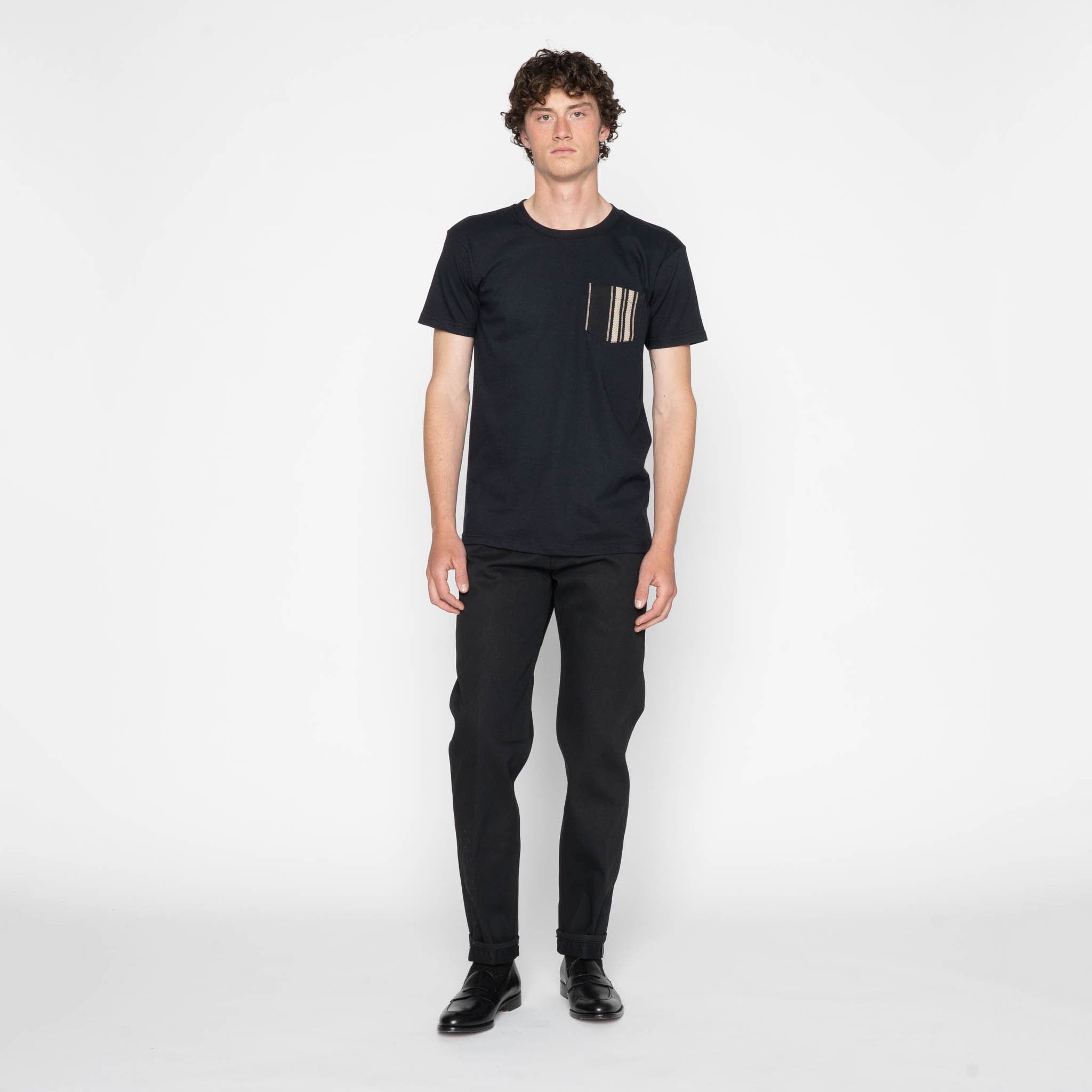 Pocket Tee - Black + Dobby Bands - Black by Naked & Famous Denim