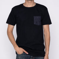 Pocket Tee - Navy + Slub Nep Rinsed Denim | Naked & Famous Denim