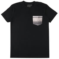 Pocket Tee - Black + Heavyweight Stripe Grey | Naked & Famous Denim