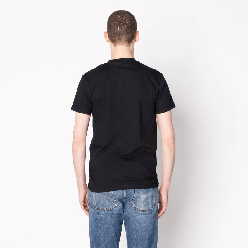 Pocket Tee - Black - Kimono Scramble - Indigo