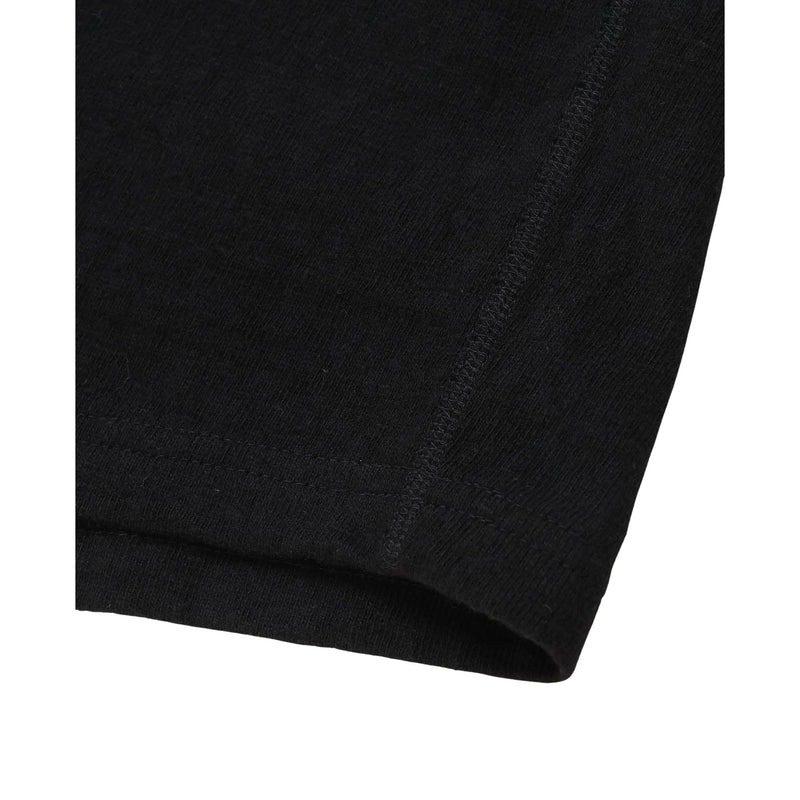 Crewneck T-shirt - ELS Recycled Cotton Slub - Black