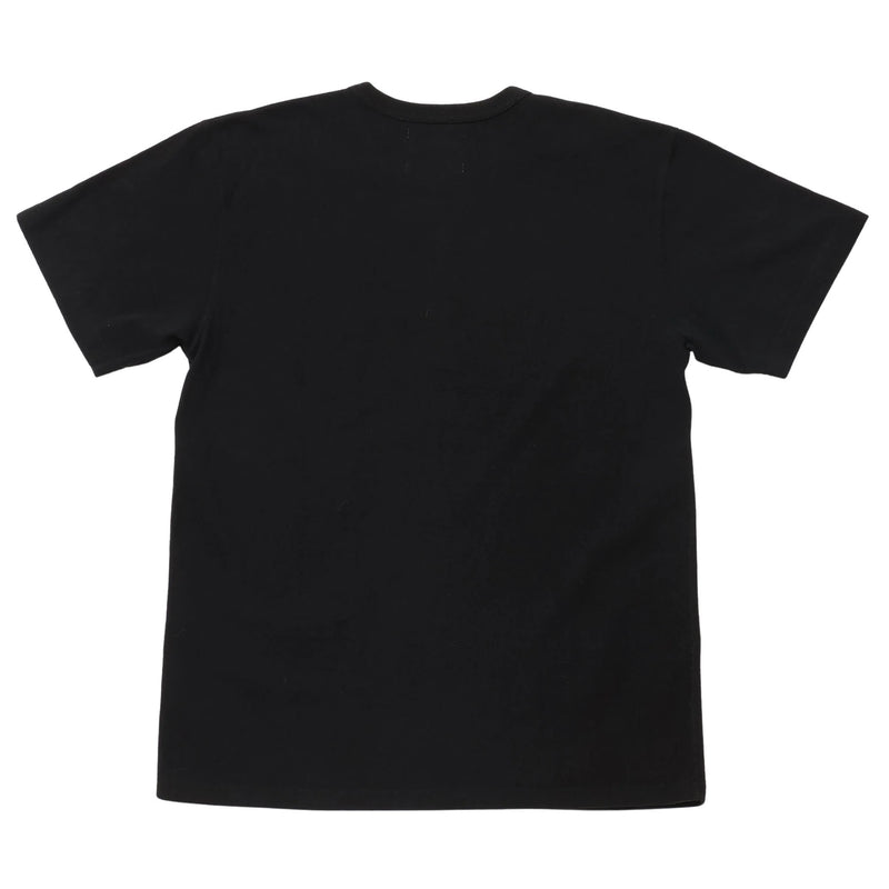 Crewneck T-shirt - ELS Recycled Cotton Slub - Black
