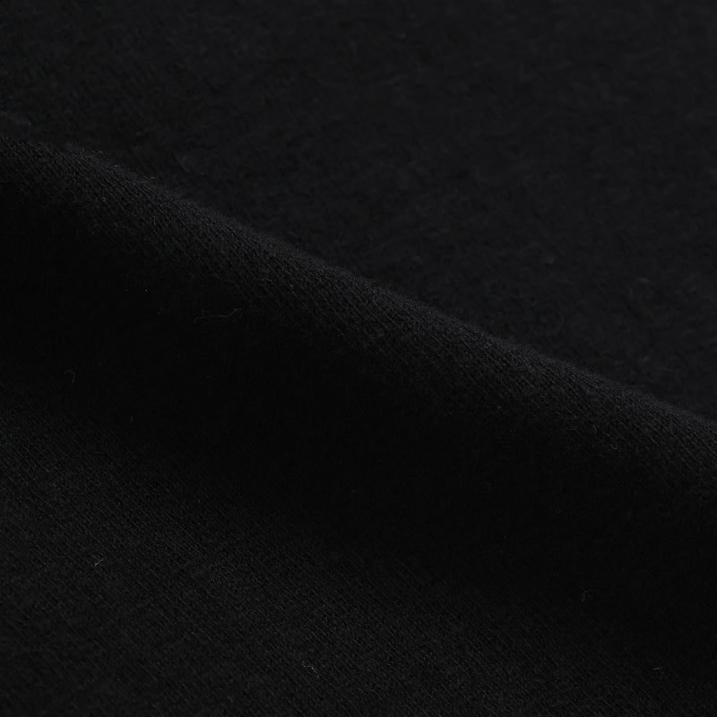 Crewneck T-shirt - ELS Recycled Cotton Slub - Black