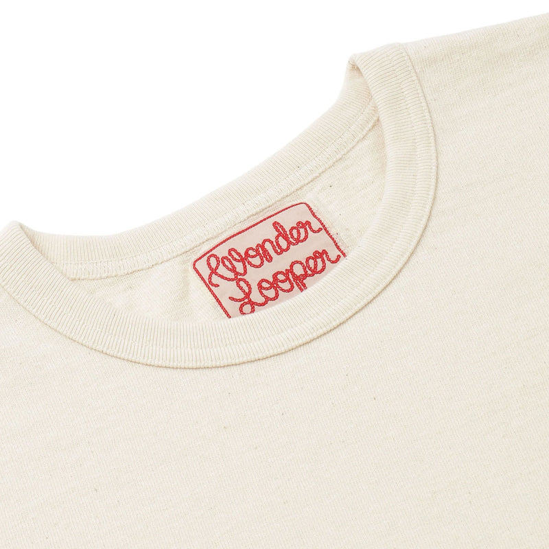 Crewneck T-shirt - ELS Recycled Cotton Slub - Ecru