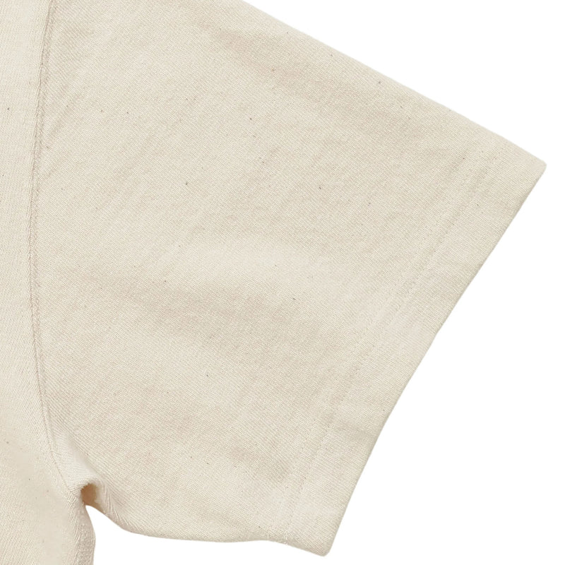 Crewneck T-shirt - ELS Recycled Cotton Slub - Ecru