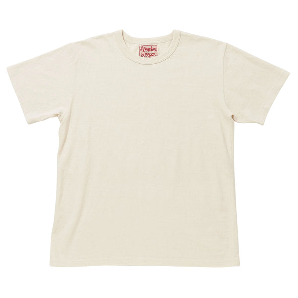 Crewneck T-shirt - ELS Recycled Cotton Slub - Ecru
