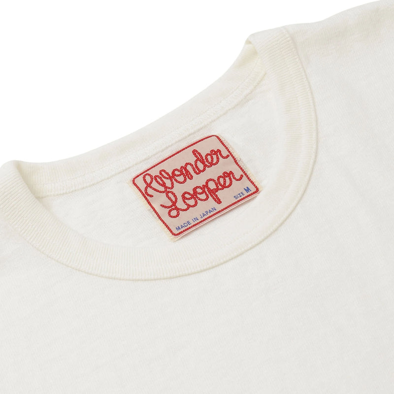 Crewneck T-shirt - ELS Recycled Cotton Slub - White
