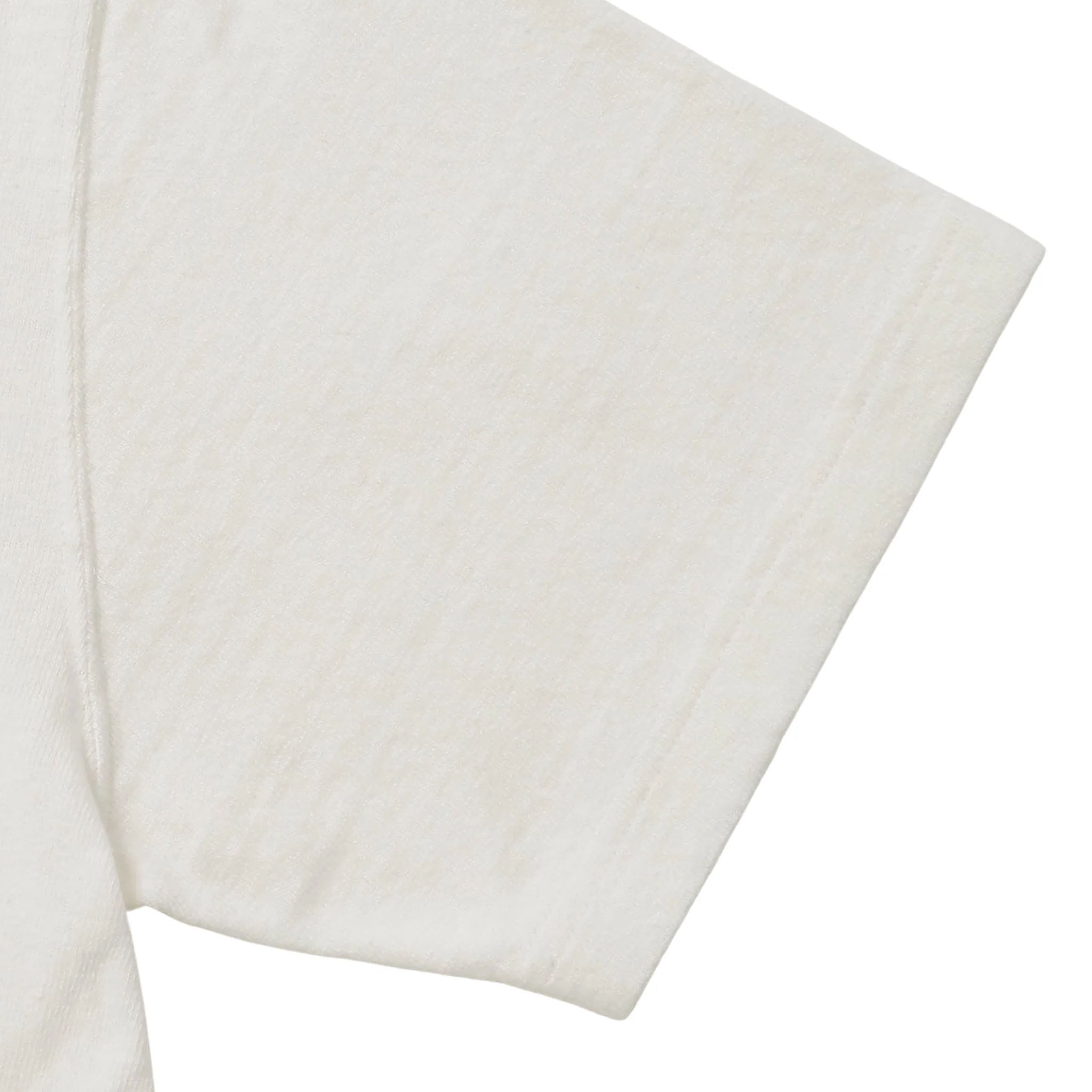 Crewneck T-shirt - ELS Recycled Cotton Slub - White by Wonder Looper