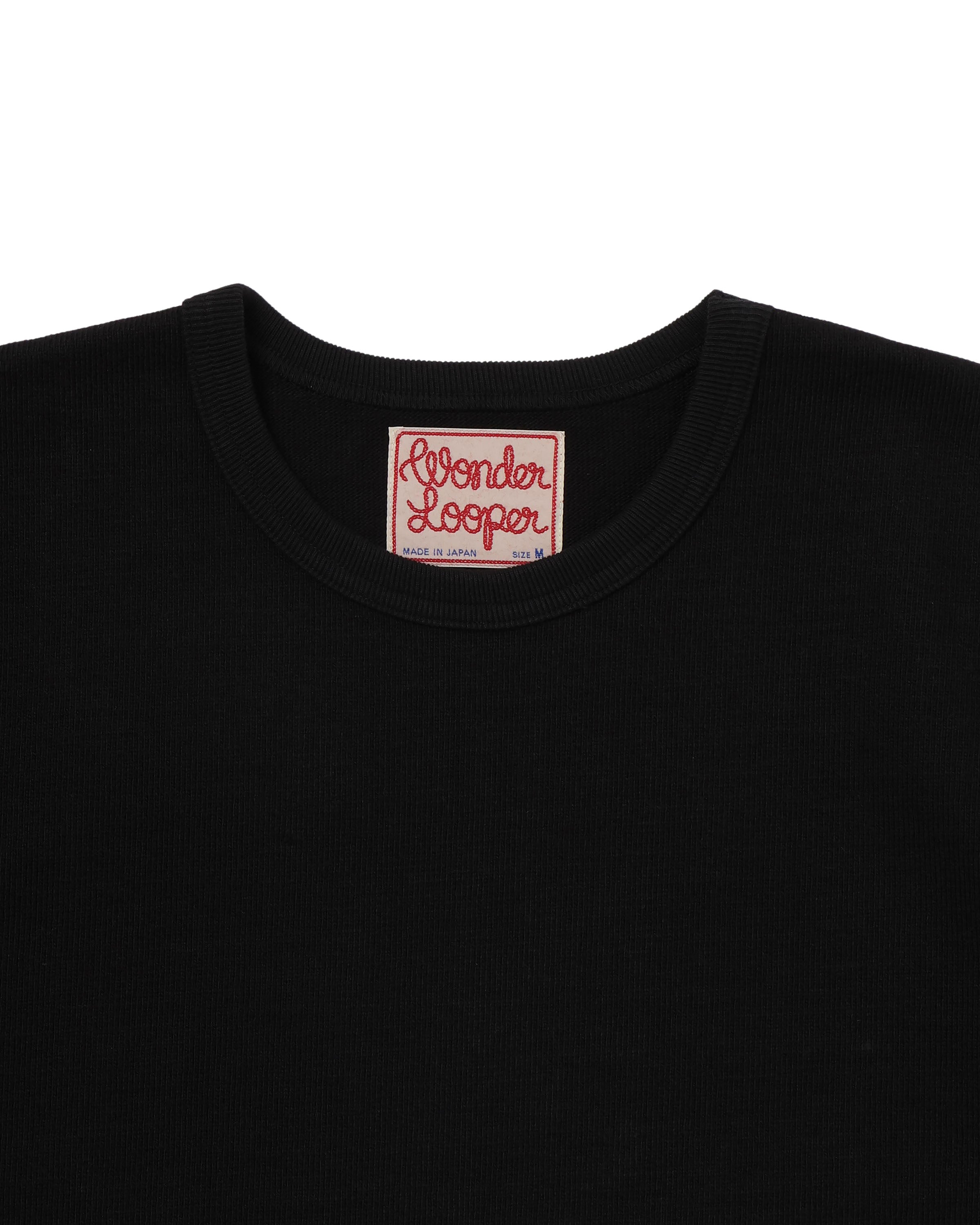 Crewneck T-shirt - Triple Heavyweight Tsuriami - Black by Wonder Looper