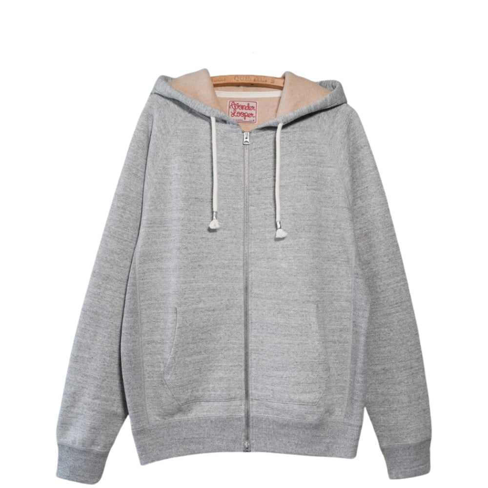 Zip Hoodie - Fleeced Foxfibre® - Heather Grey