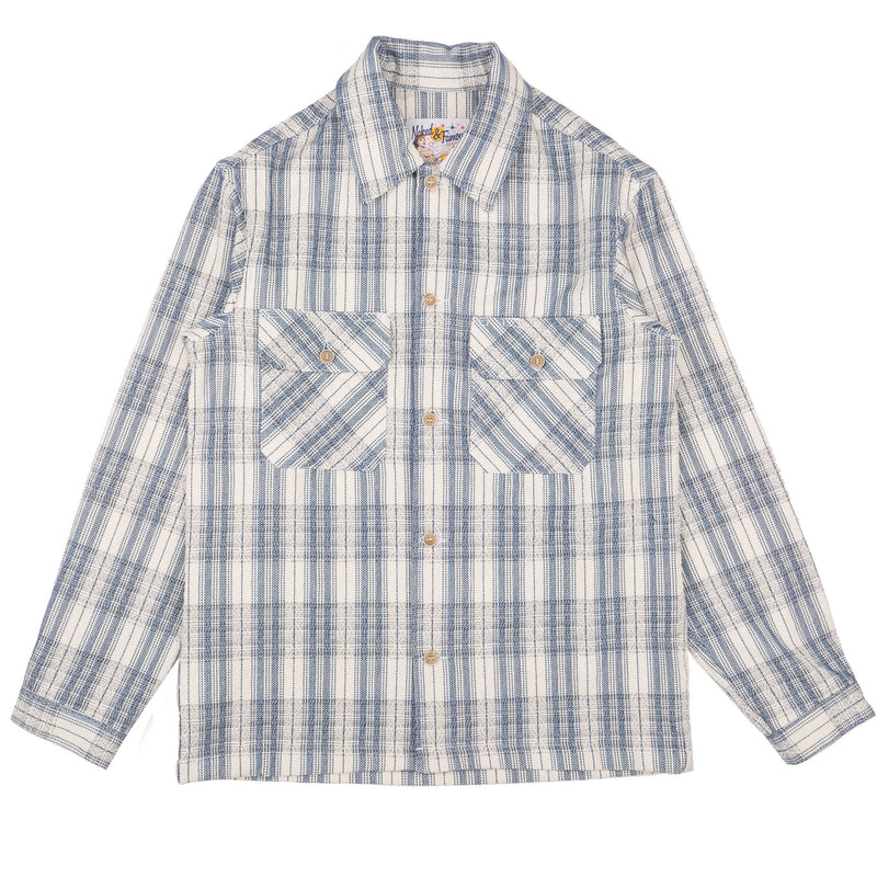 Work Shirt - Asagi Sashiko - White