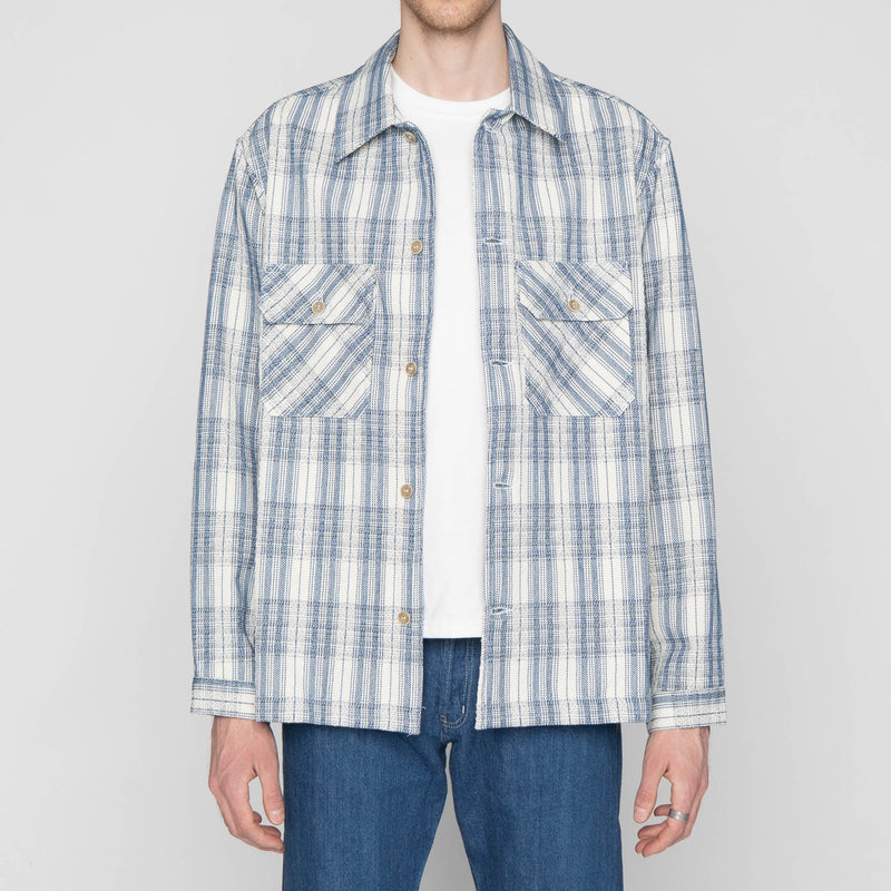 Work Shirt - Asagi Sashiko - White