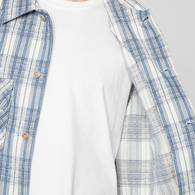 Work Shirt - Asagi Sashiko - White