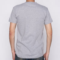 Pocket Tee - Heather Grey + Triple Yarn Twill Check Brush - Navy | Naked & Famous Denim