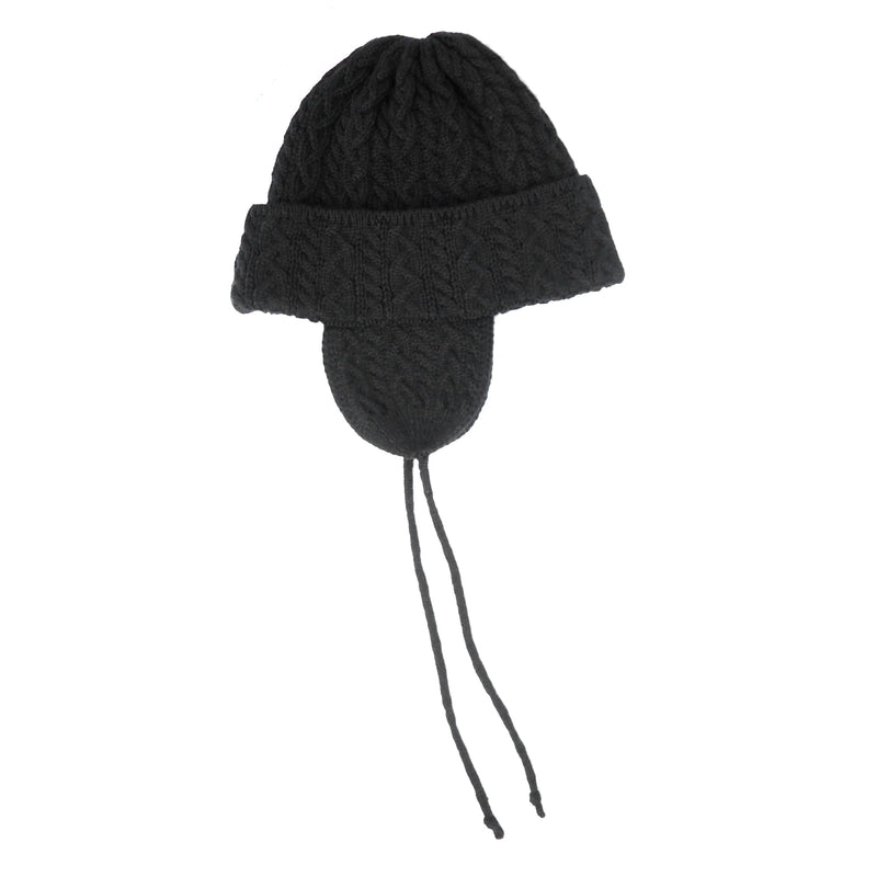 Elias Knit Flightcap - Black