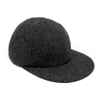 Classic 6 Panel Cap Harris Tweed - Charcoal