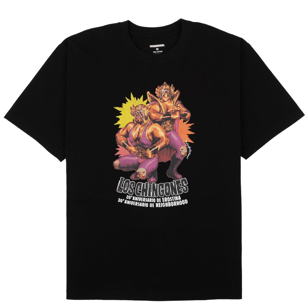 Neighborhood x Erostika Los Chingones Tee - Wrestlers - Black by Erostika by Rockin'Jelly Bean