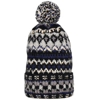 Double Cuff Cap Fair Isle #3 - Black