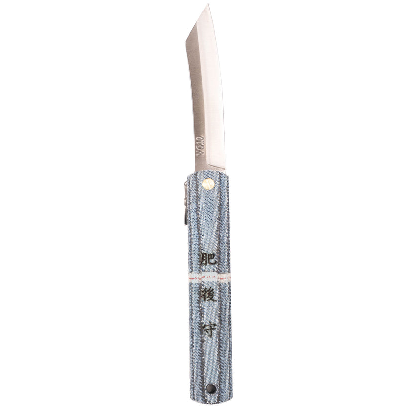 Higonokami Pocket Knife - Japanese Indigo Rope Dyed Selvedge Denim