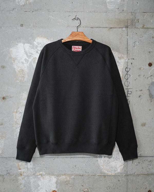 Pullover Crewneck - 701gsm Double Heavyweight French Terry - Sumi Black