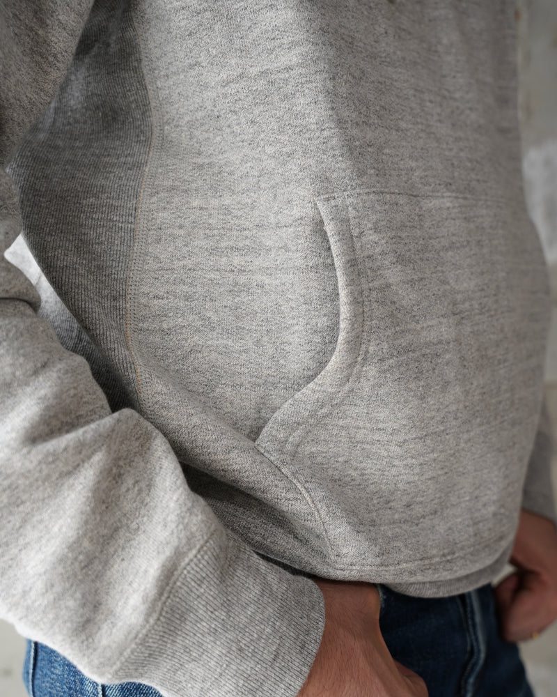 Pullover Hoodie - Fleeced Foxfibre® - Heather Grey