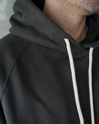 Pullover Hoodie - 701gsm Double Heavyweight French Terry - Sumi Black