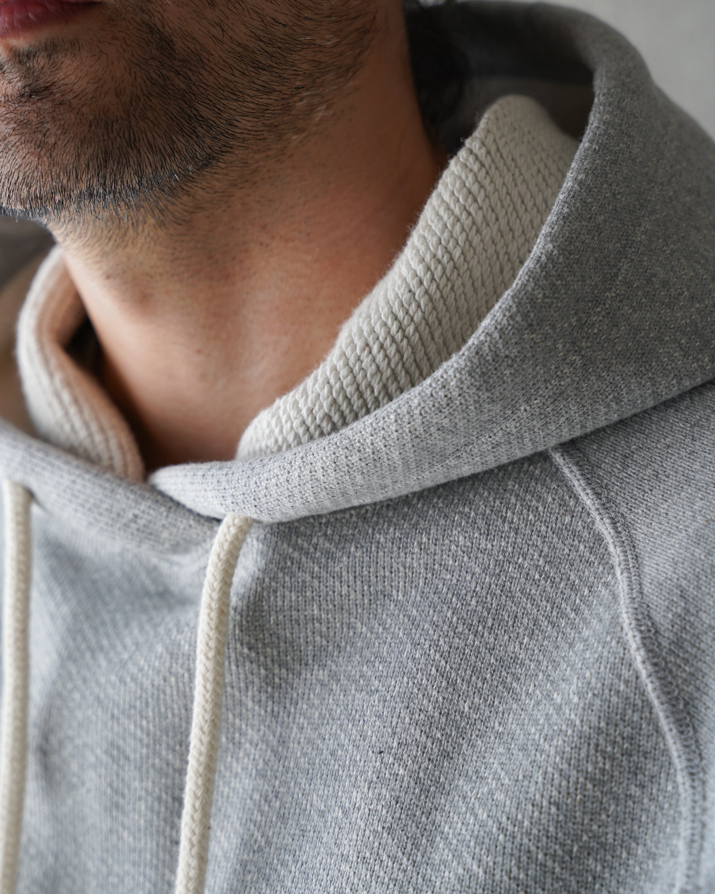 Pullover Hoodie - 876gsm Double Heavyweight French Terry - Heather Grey by Wonder Looper
