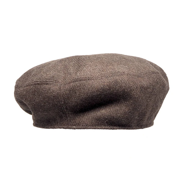 Military Beret Melange Wool - Brown