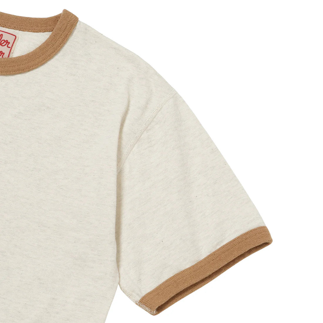 Recycled Cotton Foxfibre Ringer T - Sand by Wonder Looper