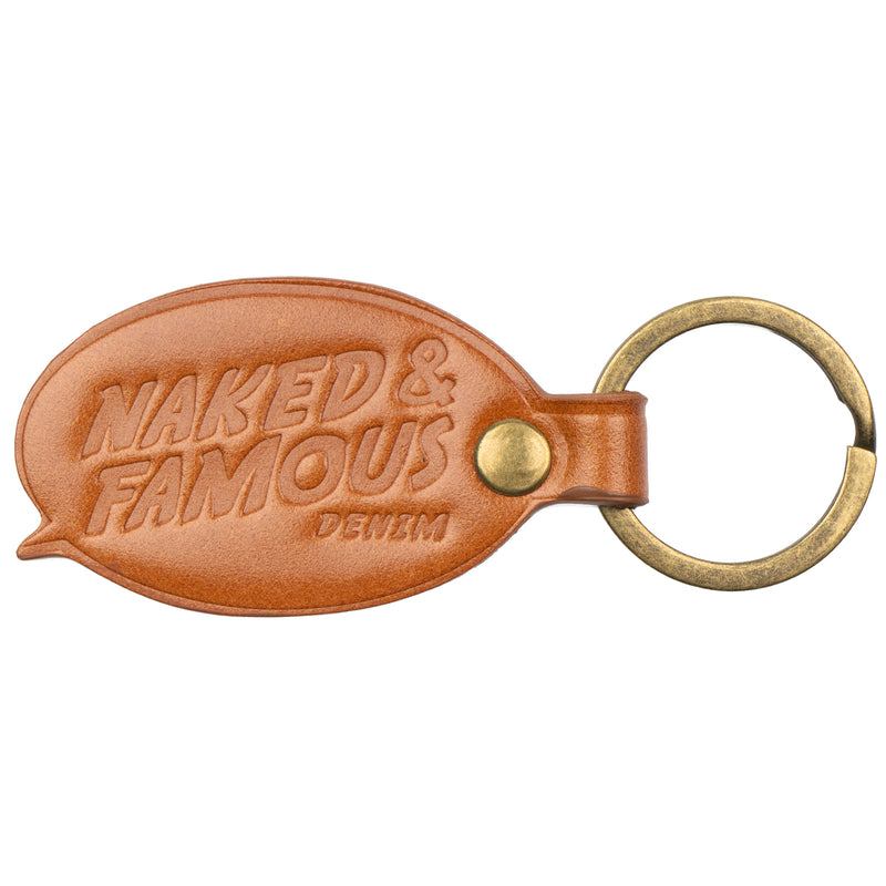 Leather Key Charm - Shell Cordovan - Cognac