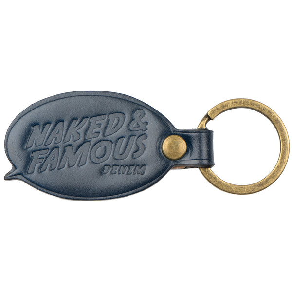 Leather Key Charm - Shell Cordovan - Indigo