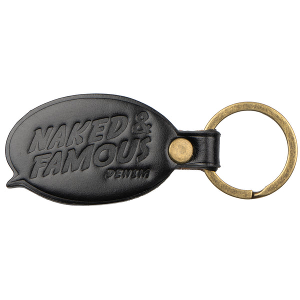 Leather Key Charm - Shell Cordovan - Jet Black